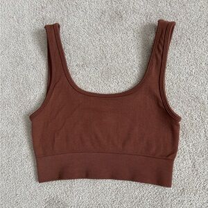 Aritzia | The Group by Babaton Ribbed Brown Bralette S